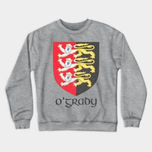 O'Grady / Faded Style Family Crest Design Crewneck Sweatshirt